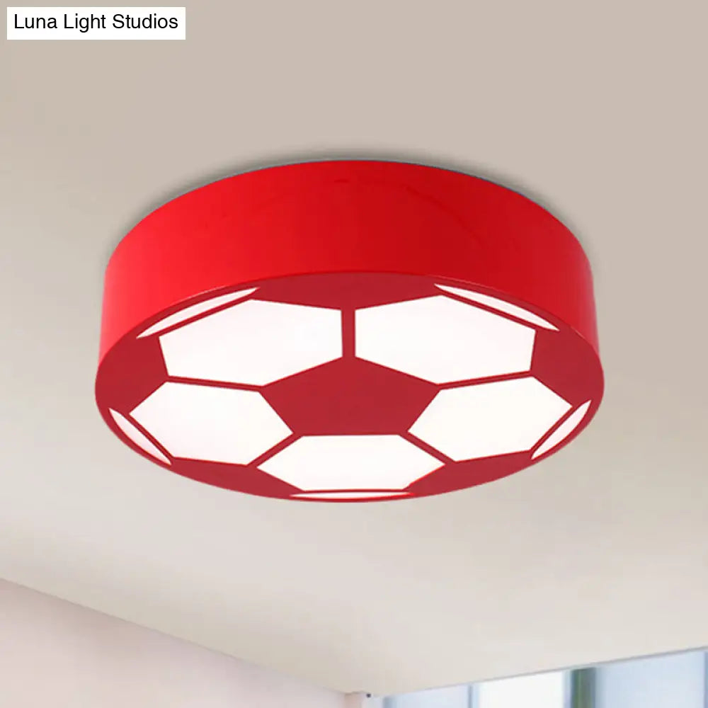 DecorBites™ DecorBites™ Kid's Bedroom Acrylic Flat Football Ceiling Mount Light - Sports Theme Ceiling Lamp
