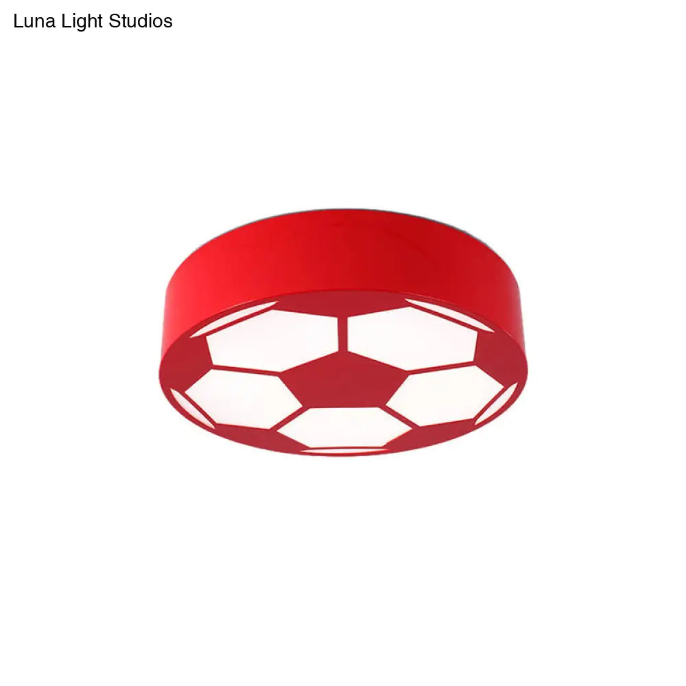 DecorBites™ DecorBites™ Kid's Bedroom Acrylic Flat Football Ceiling Mount Light - Sports Theme Ceiling Lamp
