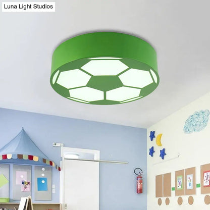 DecorBites™ DecorBites™ Kid's Bedroom Acrylic Flat Football Ceiling Mount Light - Sports Theme Ceiling Lamp