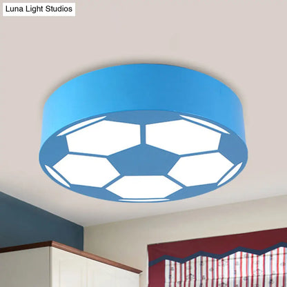 DecorBites™ DecorBites™ Kid's Bedroom Acrylic Flat Football Ceiling Mount Light - Sports Theme Ceiling Lamp