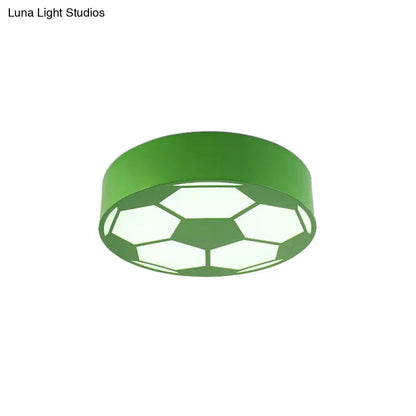 DecorBites™ DecorBites™ Kid's Bedroom Acrylic Flat Football Ceiling Mount Light - Sports Theme Ceiling Lamp