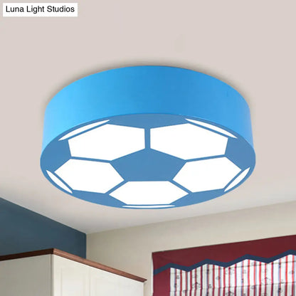 DecorBites™ DecorBites™ Kid's Bedroom Acrylic Flat Football Ceiling Mount Light - Sports Theme Ceiling Lamp