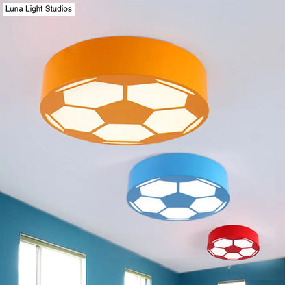 DecorBites™ DecorBites™ Kid's Bedroom Acrylic Flat Football Ceiling Mount Light - Sports Theme Ceiling Lamp
