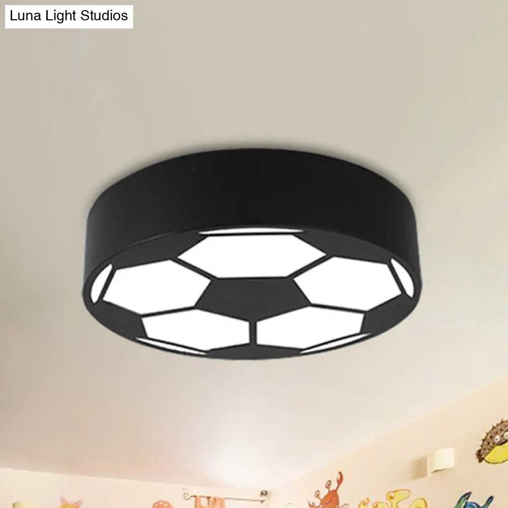 DecorBites™ DecorBites™ Kid's Bedroom Acrylic Flat Football Ceiling Mount Light - Sports Theme Ceiling Lamp