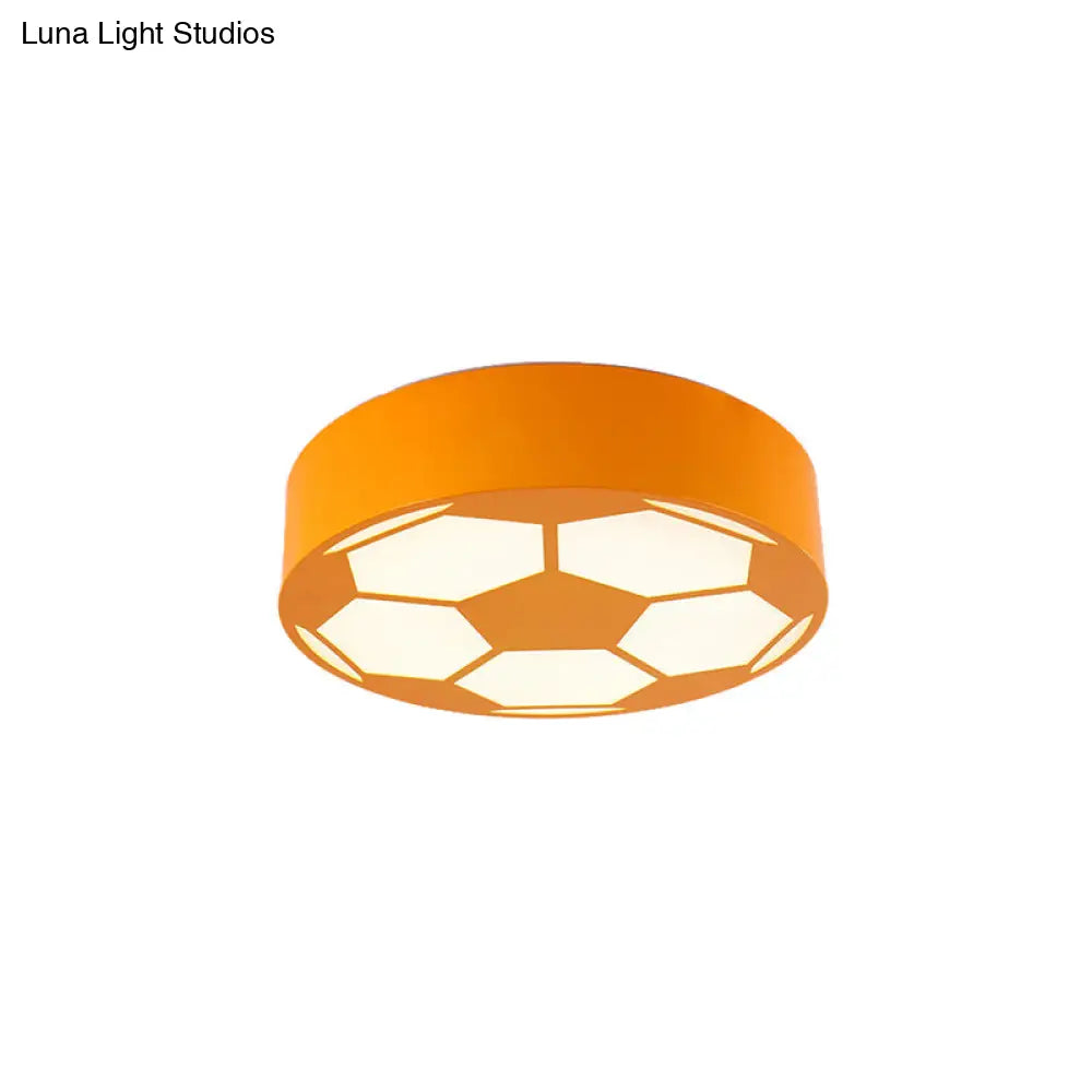 DecorBites™ DecorBites™ Kid's Bedroom Acrylic Flat Football Ceiling Mount Light - Sports Theme Ceiling Lamp