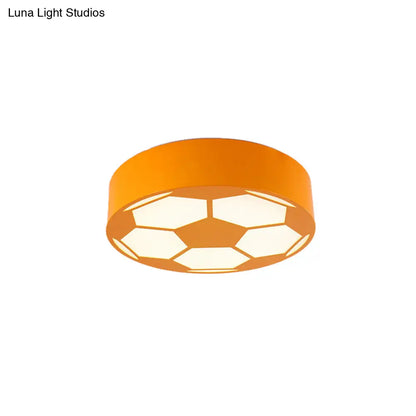DecorBites™ DecorBites™ Kid's Bedroom Acrylic Flat Football Ceiling Mount Light - Sports Theme Ceiling Lamp