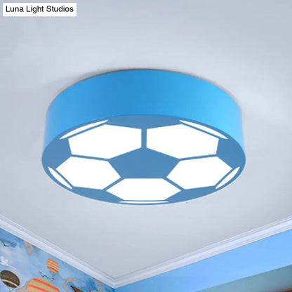 DecorBites™ DecorBites™ Kid's Bedroom Acrylic Flat Football Ceiling Mount Light - Sports Theme Ceiling Lamp