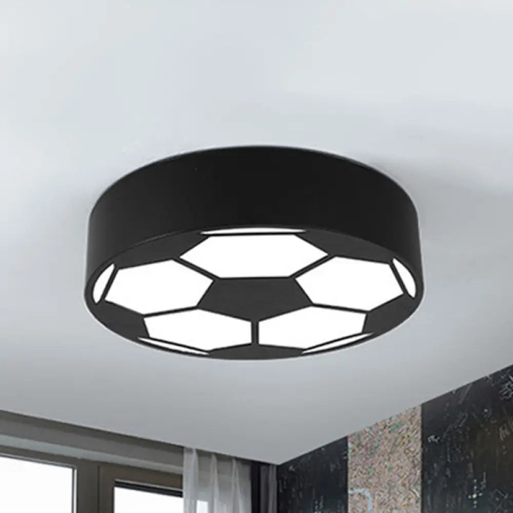 DecorBites™ DecorBites™ Kid's Bedroom Acrylic Flat Football Ceiling Mount Light - Sports Theme Ceiling Lamp