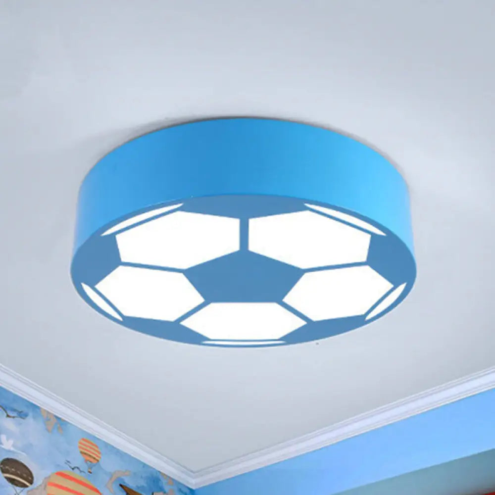 DecorBites™ DecorBites™ Kid's Bedroom Acrylic Flat Football Ceiling Mount Light - Sports Theme Ceiling Lamp