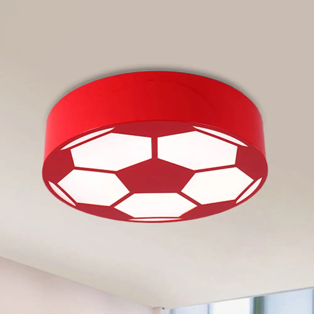 DecorBites™ DecorBites™ Kid's Bedroom Acrylic Flat Football Ceiling Mount Light - Sports Theme Ceiling Lamp