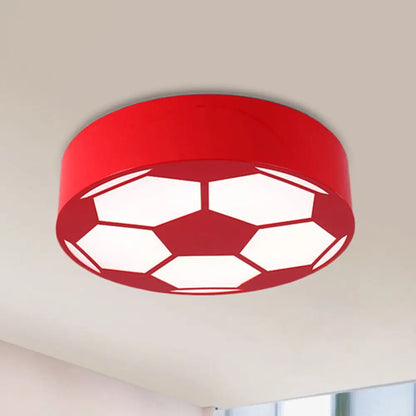 DecorBites™ DecorBites™ Kid's Bedroom Acrylic Flat Football Ceiling Mount Light - Sports Theme Ceiling Lamp
