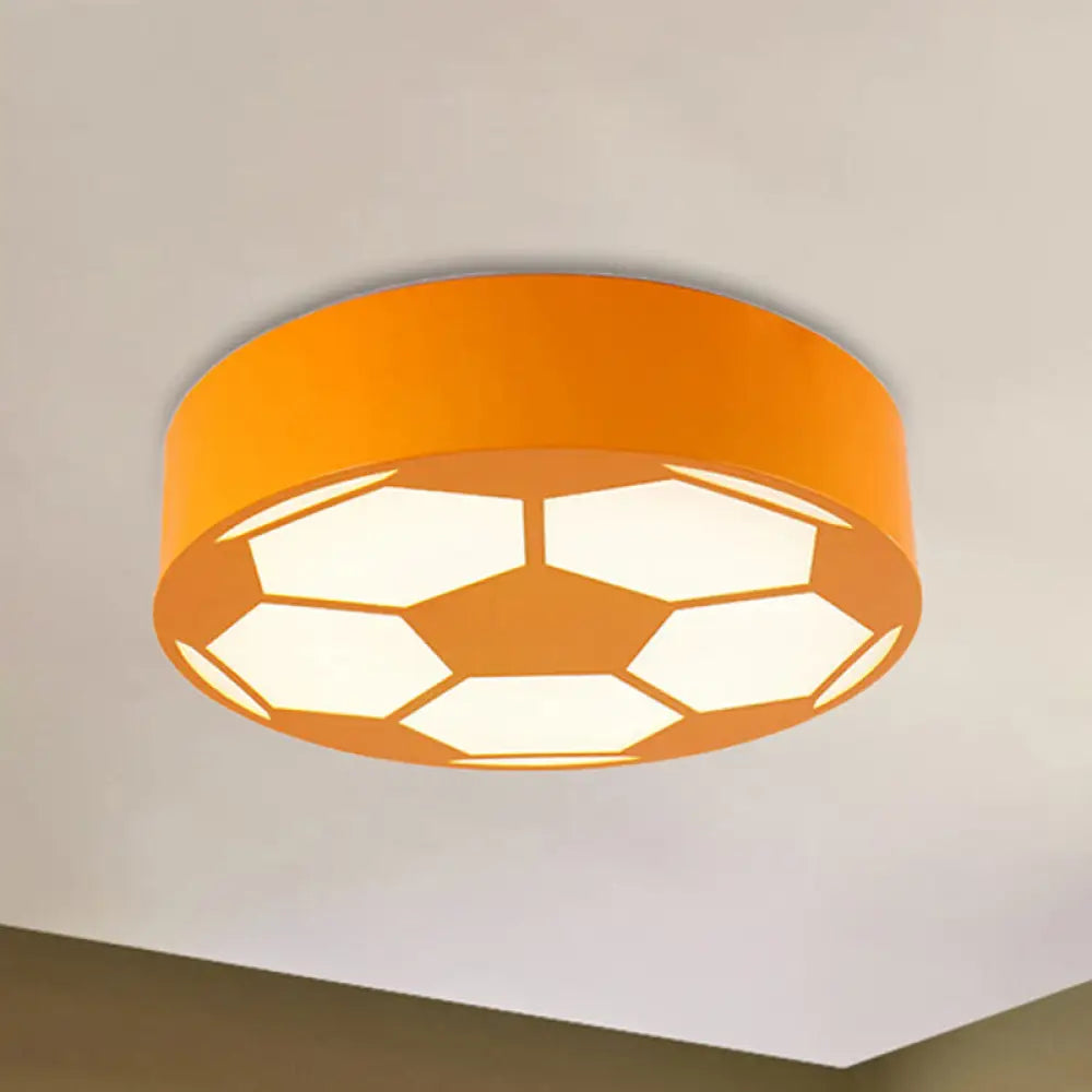 DecorBites™ DecorBites™ Kid's Bedroom Acrylic Flat Football Ceiling Mount Light - Sports Theme Ceiling Lamp