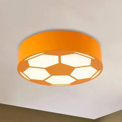 DecorBites™ DecorBites™ Kid's Bedroom Acrylic Flat Football Ceiling Mount Light - Sports Theme Ceiling Lamp