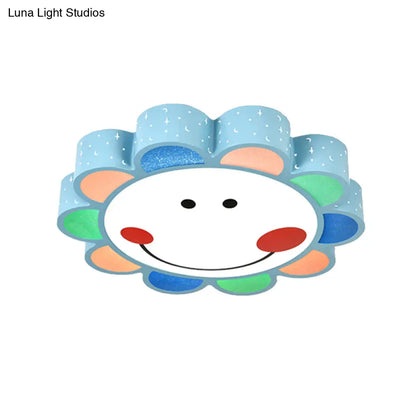 DecorBites™ DecorBites™ Kids' Bedroom & Hallway Smiling Flower Flush Ceiling Light - Lovely Acrylic Ceiling Fixture
