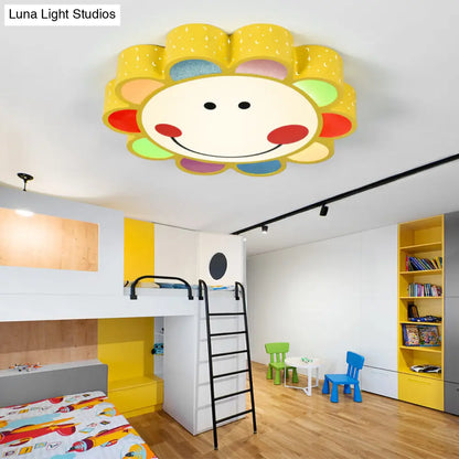 DecorBites™ DecorBites™ Kids' Bedroom & Hallway Smiling Flower Flush Ceiling Light - Lovely Acrylic Ceiling Fixture