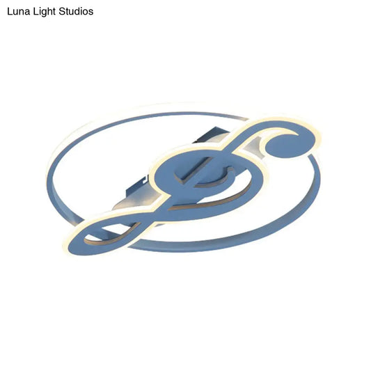 DecorBites™ DecorBites™ Kid's Candy Colored Musical Note Ceiling Mount Light - Macaron Loft Acrylic LED Flush Light