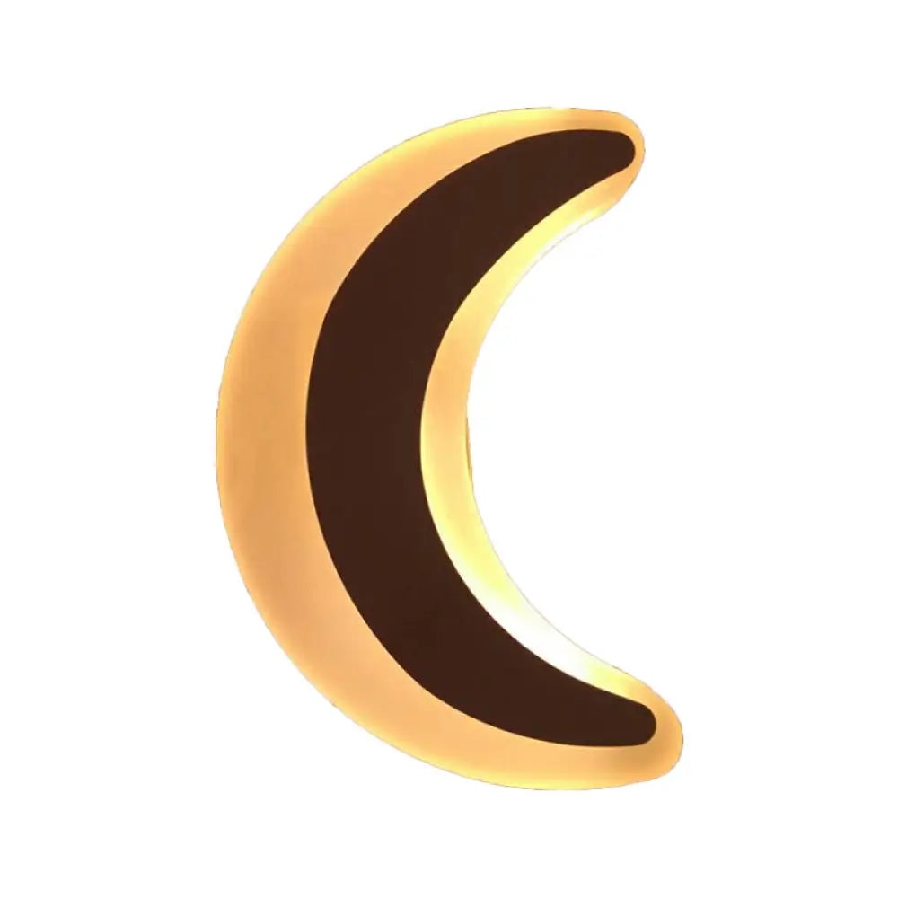 DecorBites™ Kids' Cartoon Apple/Leaf/Cat LED Flush Mount Wall Sconce - Small Acrylic Wall Light for Children's Bedroom in White