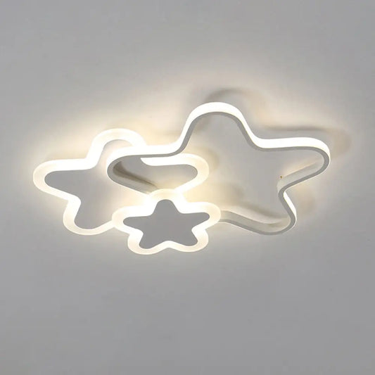 DecorBites™ DecorBites™ Kid's Cartoon Star LED Flush Mount Ceiling Light Fixture - Metal Children's Room Lighting