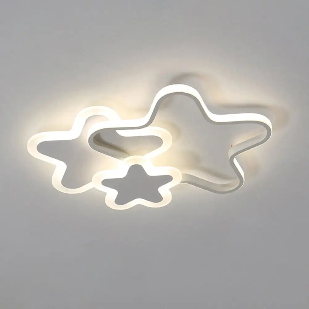 DecorBites™ DecorBites™ Kid's Cartoon Star LED Flush Mount Ceiling Light Fixture - Metal Children's Room Lighting