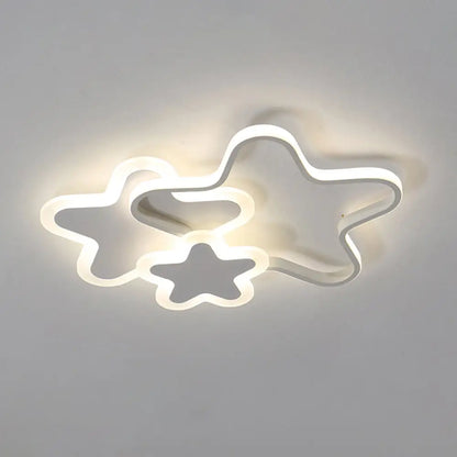 DecorBites™ DecorBites™ Kid's Cartoon Star LED Flush Mount Ceiling Light Fixture - Metal Children's Room Lighting