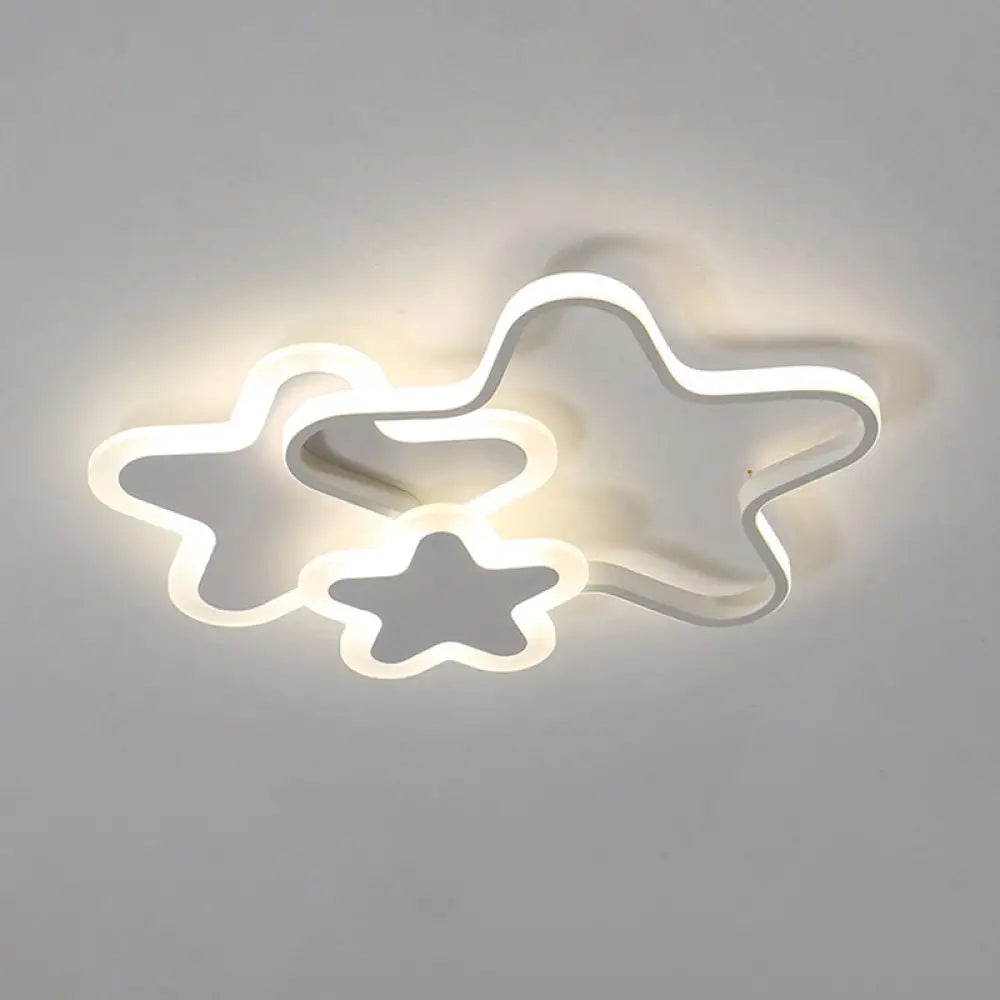DecorBites™ DecorBites™ Kid's Cartoon Star LED Flush Mount Ceiling Light Fixture - Metal Children's Room Lighting
