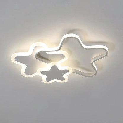 DecorBites™ DecorBites™ Kid's Cartoon Star LED Flush Mount Ceiling Light Fixture - Metal Children's Room Lighting