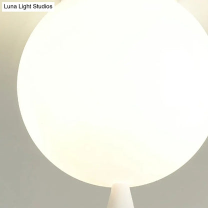 DecorBites™ DecorBites™ Kids' Ceiling Light with Cartoon Astronaut Pendant - Round Frosted Acrylic Lampshade, Flush-mount Design