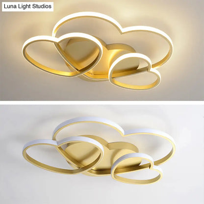 DecorBites™ DecorBites™ Kids Heart Design Ceiling Light Fixture - Acrylic Semi Flush Mount for Children's Bedroom