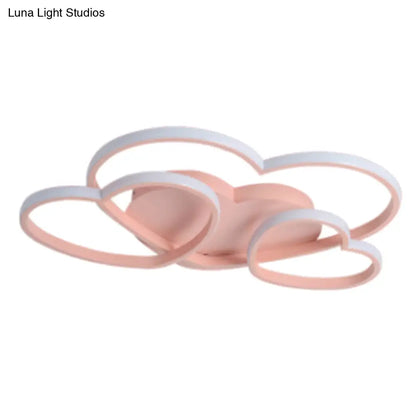 DecorBites™ DecorBites™ Kids Heart Design Ceiling Light Fixture - Acrylic Semi Flush Mount for Children's Bedroom