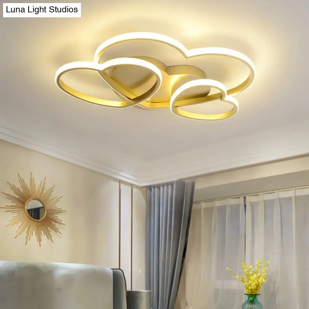 DecorBites™ DecorBites™ Kids Heart Design Ceiling Light Fixture - Acrylic Semi Flush Mount for Children's Bedroom