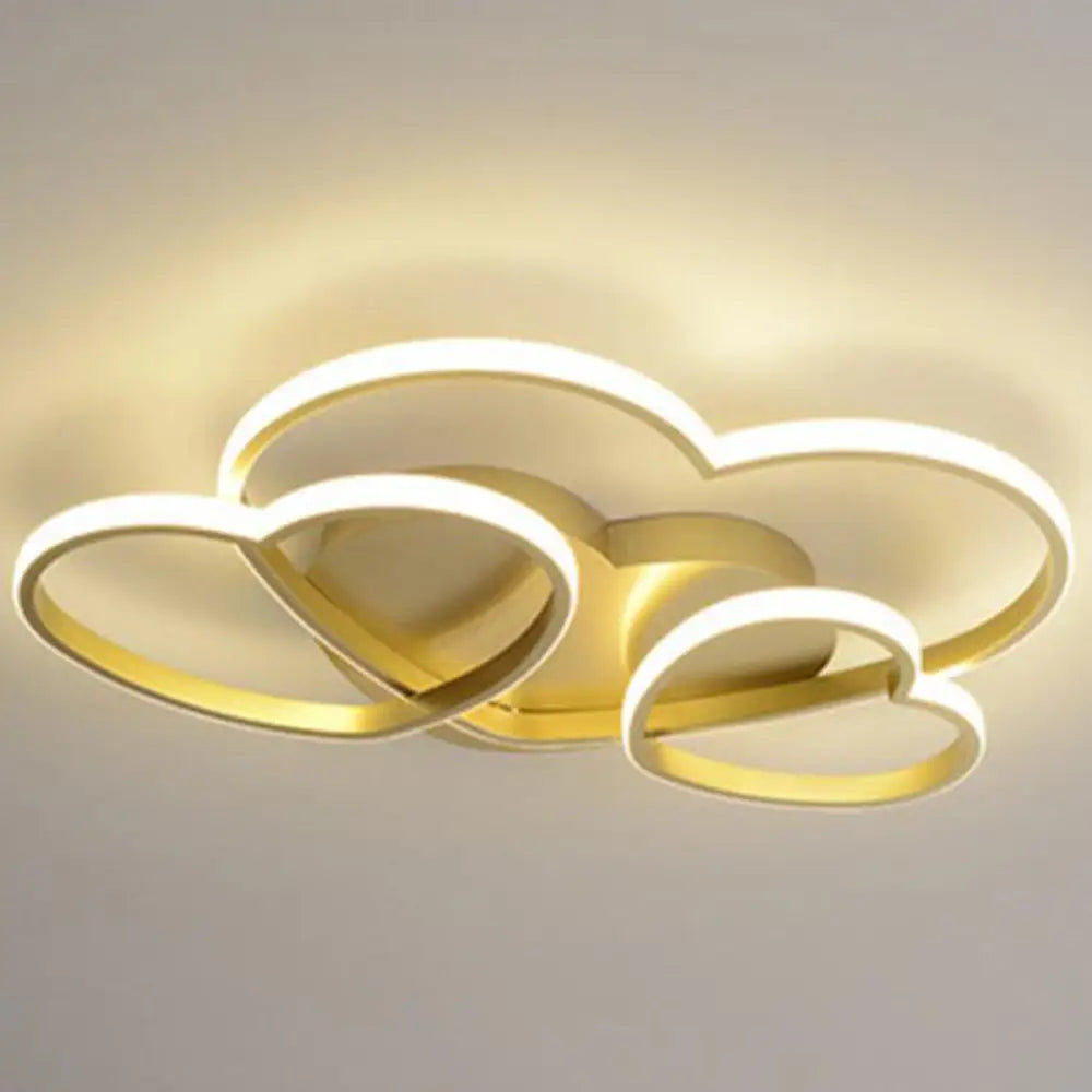 DecorBites™ DecorBites™ Kids Heart Design Ceiling Light Fixture - Acrylic Semi Flush Mount for Children's Bedroom