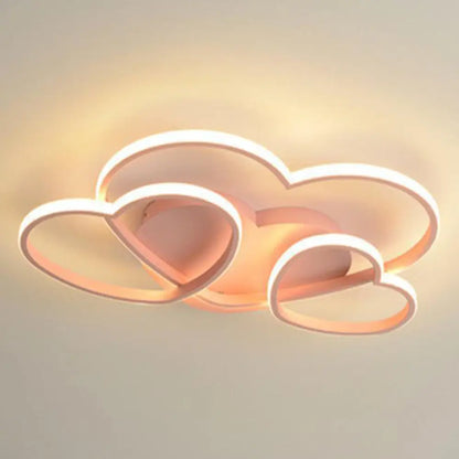 DecorBites™ DecorBites™ Kids Heart Design Ceiling Light Fixture - Acrylic Semi Flush Mount for Children's Bedroom