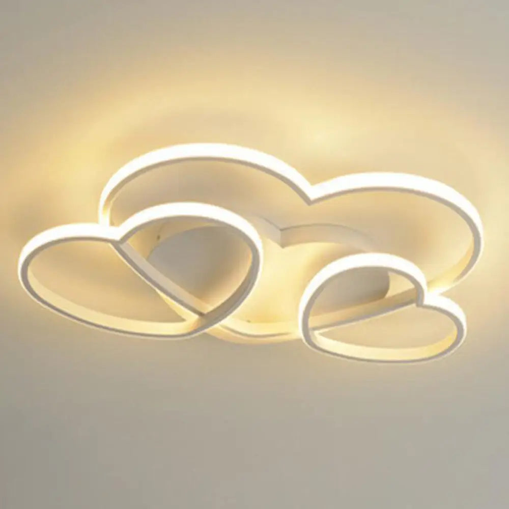 DecorBites™ DecorBites™ Kids Heart Design Ceiling Light Fixture - Acrylic Semi Flush Mount for Children's Bedroom