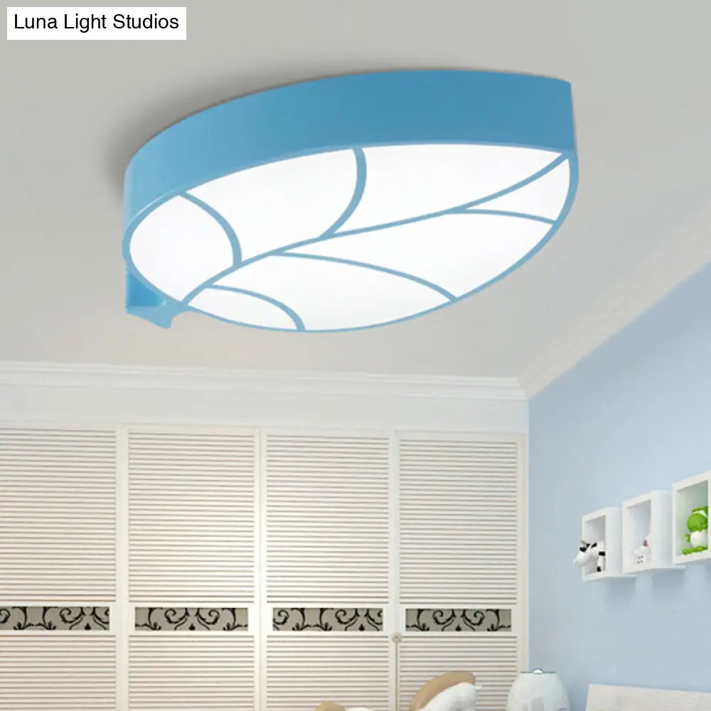 DecorBites™ DecorBites™ Kid's Leaf LED Ceiling Lamp - Cartoon Acrylic Metal Flush Mount Light