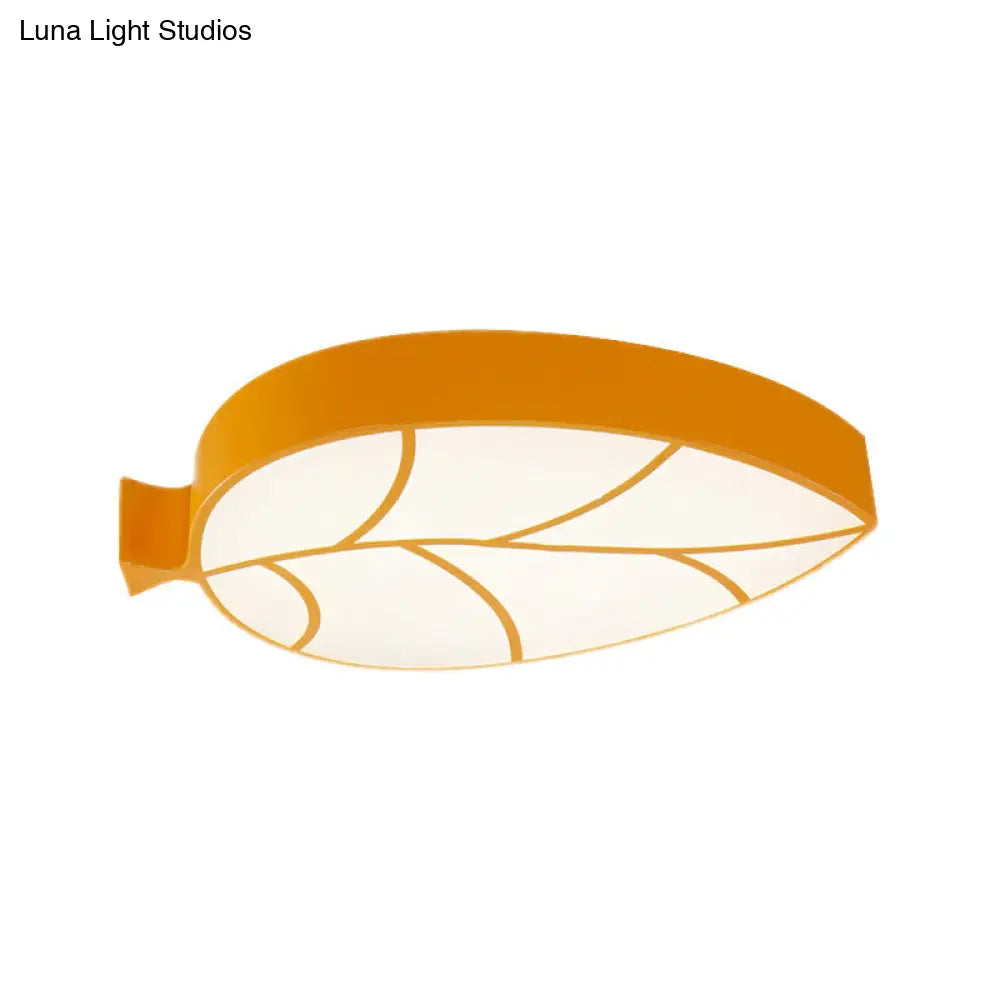 DecorBites™ DecorBites™ Kid's Leaf LED Ceiling Lamp - Cartoon Acrylic Metal Flush Mount Light