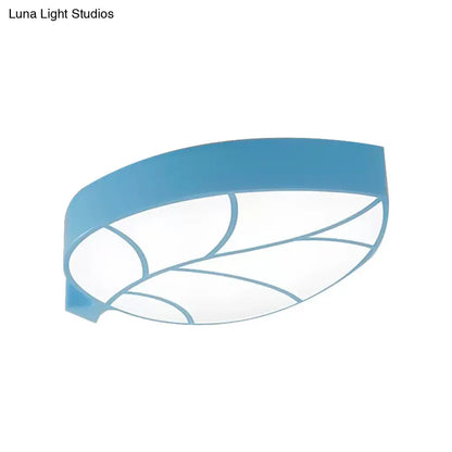 DecorBites™ DecorBites™ Kid's Leaf LED Ceiling Lamp - Cartoon Acrylic Metal Flush Mount Light