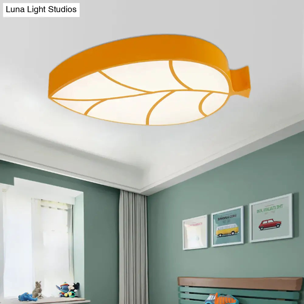 DecorBites™ DecorBites™ Kid's Leaf LED Ceiling Lamp - Cartoon Acrylic Metal Flush Mount Light