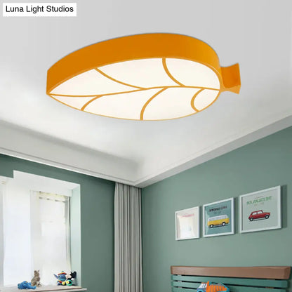 DecorBites™ DecorBites™ Kid's Leaf LED Ceiling Lamp - Cartoon Acrylic Metal Flush Mount Light