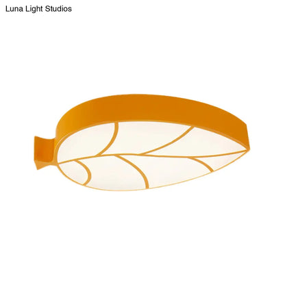 DecorBites™ DecorBites™ Kid's Leaf LED Ceiling Lamp - Cartoon Acrylic Metal Flush Mount Light