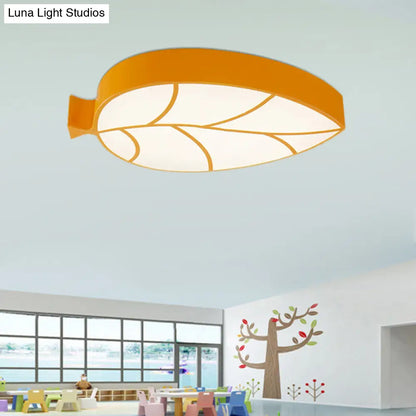 DecorBites™ DecorBites™ Kid's Leaf LED Ceiling Lamp - Cartoon Acrylic Metal Flush Mount Light