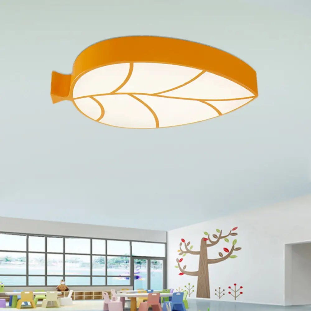 DecorBites™ DecorBites™ Kid's Leaf LED Ceiling Lamp - Cartoon Acrylic Metal Flush Mount Light