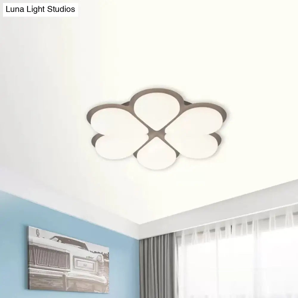 DecorBites™ DecorBites™ Kid's LED Flush Mount Ceiling Light in Grey/White/Coffee for Bedroom