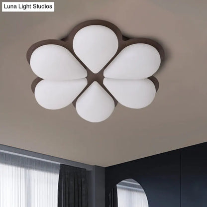 DecorBites™ DecorBites™ Kid's LED Flush Mount Ceiling Light in Grey/White/Coffee for Bedroom