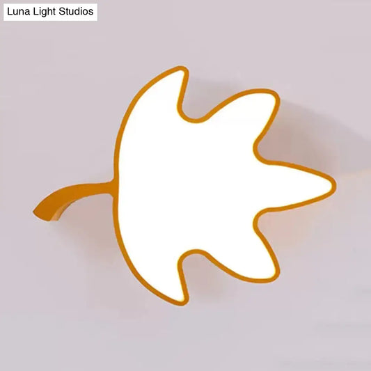 DecorBites™ DecorBites™ Kids' Maple Leaf Acrylic LED Ceiling Mount Light - Candy Colors for Shops