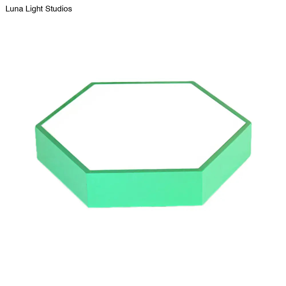 DecorBites™ DecorBites™ Kids' Metal Acrylic Hexagon Flush Ceiling Light  - Simple LED Lamp for Living Room