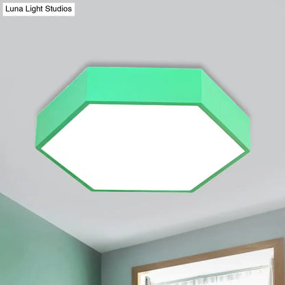 DecorBites™ DecorBites™ Kids' Metal Acrylic Hexagon Flush Ceiling Light  - Simple LED Lamp for Living Room