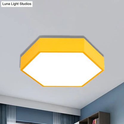 DecorBites™ DecorBites™ Kids' Metal Acrylic Hexagon Flush Ceiling Light  - Simple LED Lamp for Living Room