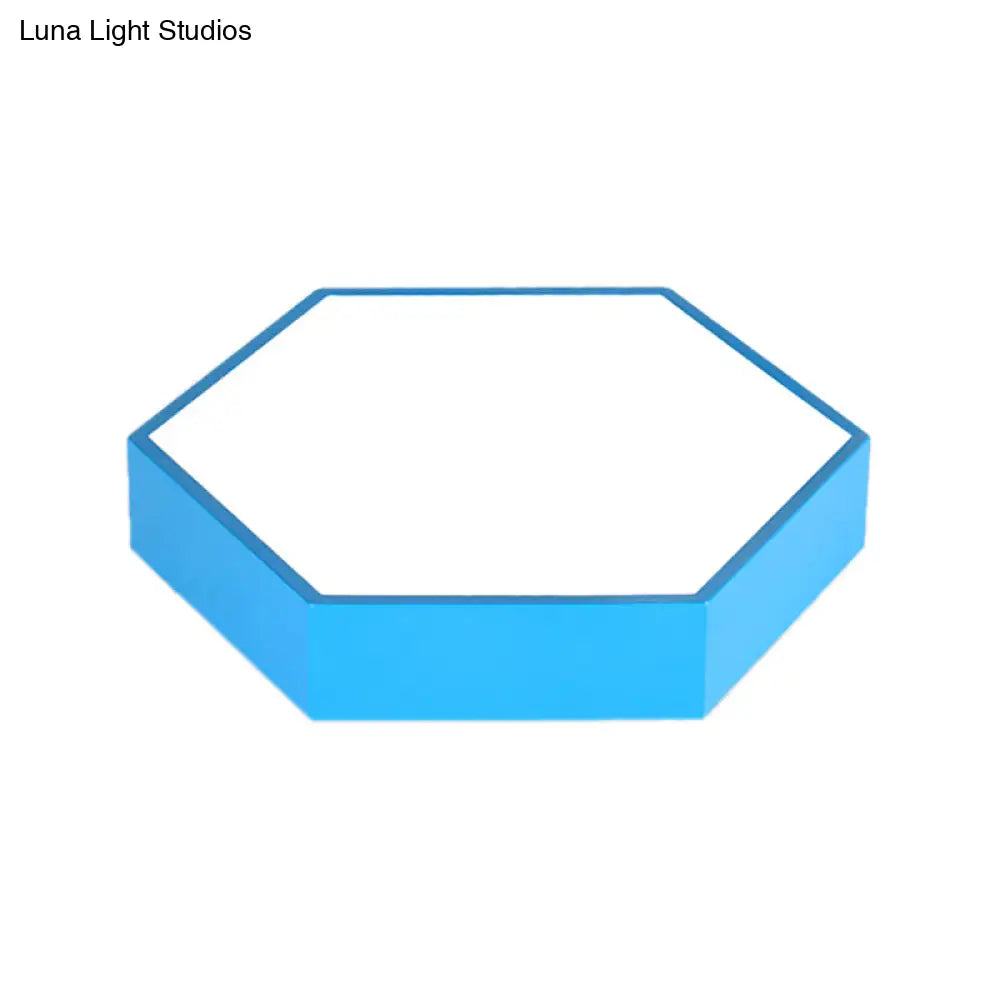 DecorBites™ DecorBites™ Kids' Metal Acrylic Hexagon Flush Ceiling Light  - Simple LED Lamp for Living Room