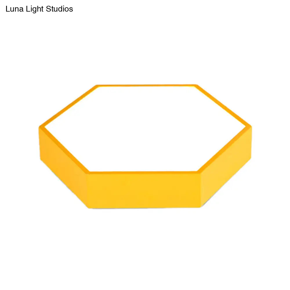 DecorBites™ DecorBites™ Kids' Metal Acrylic Hexagon Flush Ceiling Light  - Simple LED Lamp for Living Room
