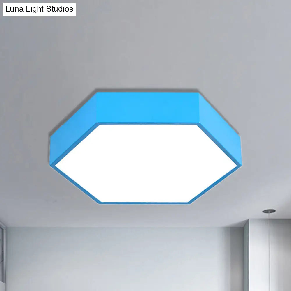 DecorBites™ DecorBites™ Kids' Metal Acrylic Hexagon Flush Ceiling Light  - Simple LED Lamp for Living Room